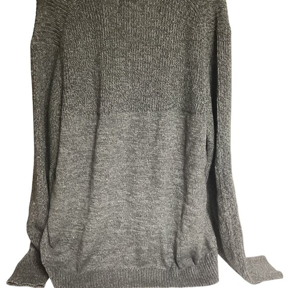 IZOD‎ Mens Quarter-Zip Sweater M Gray Cotton Blend Knit Casual Classic - Picture 6 of 9